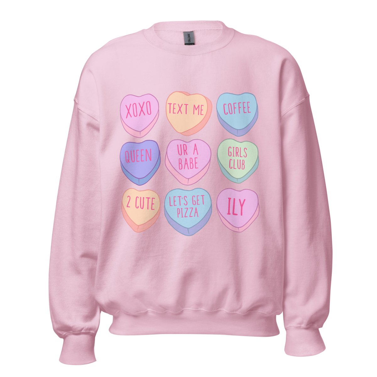 Monogrammed 'Candy Hearts' Crewneck Sweatshirt - United Monograms