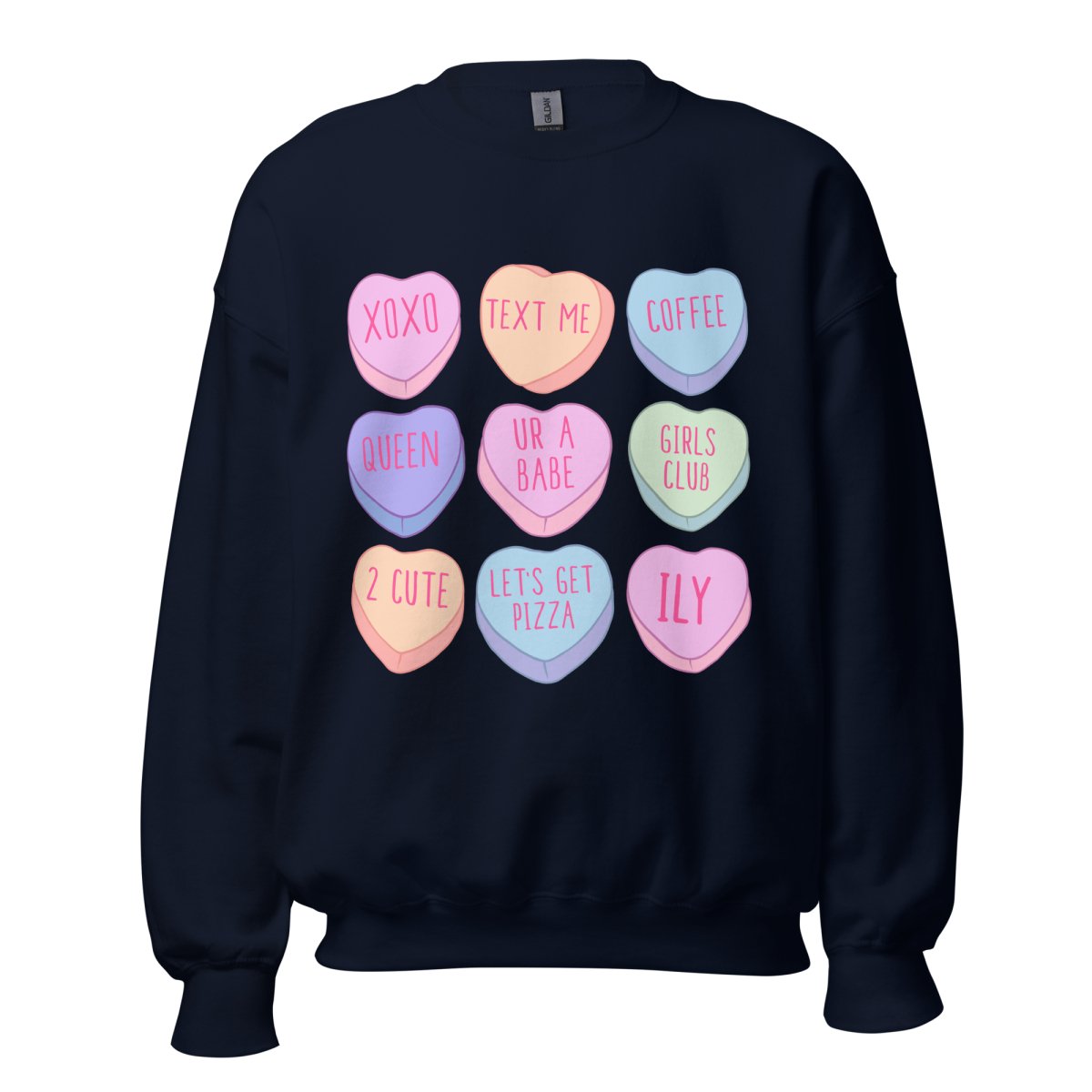 Monogrammed 'Candy Hearts' Crewneck Sweatshirt - United Monograms