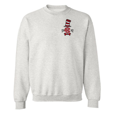 Monogrammed Cat in the Hat Crewneck Sweatshirt - United Monograms