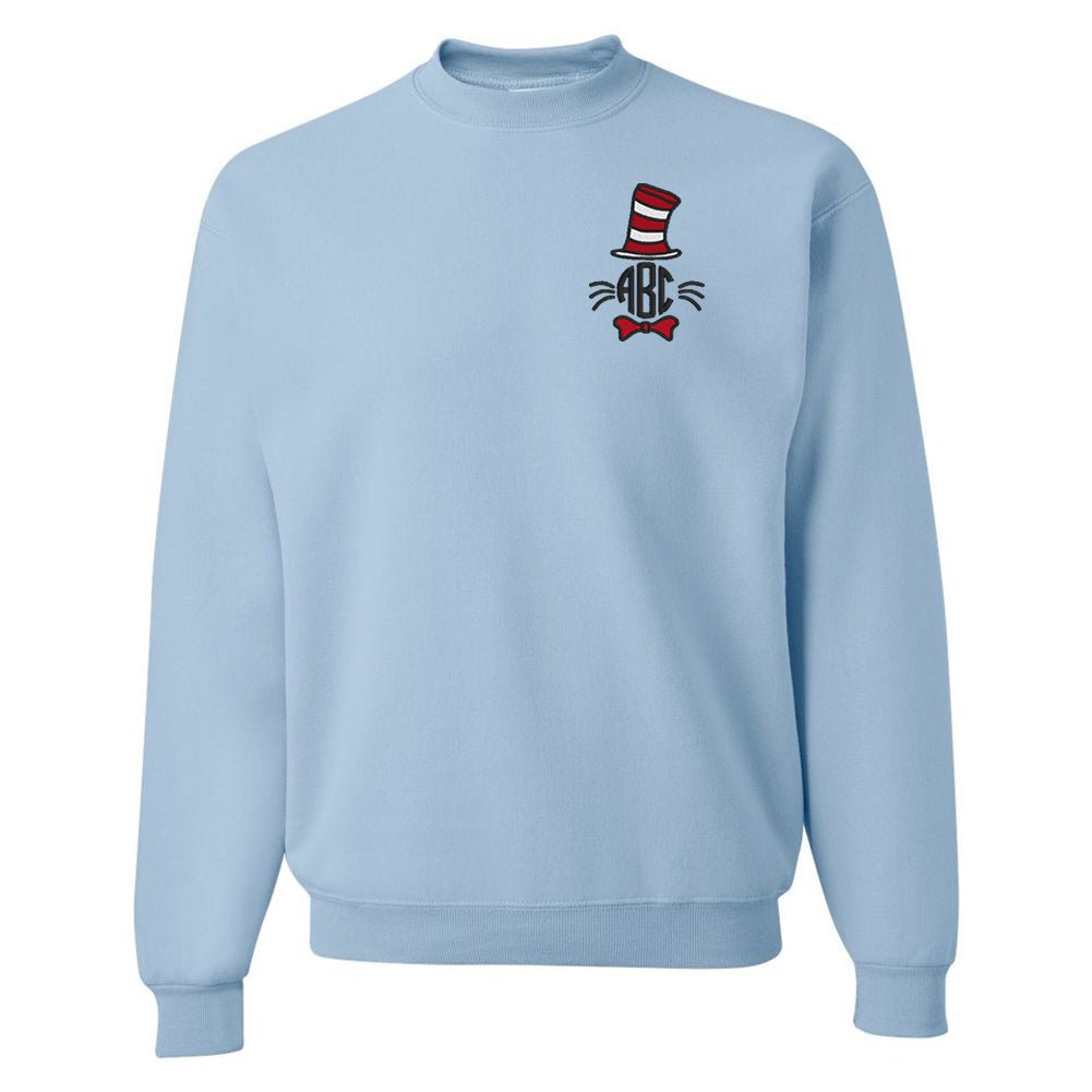 Monogrammed Cat in the Hat Crewneck Sweatshirt - United Monograms