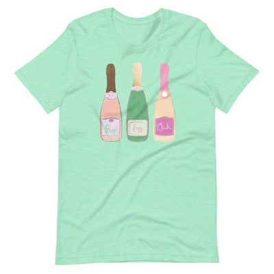 Monogrammed 'Champagne Bottles' Premium T-Shirt - United Monograms