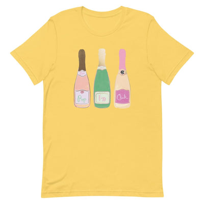 Monogrammed 'Champagne Bottles' Premium T-Shirt - United Monograms