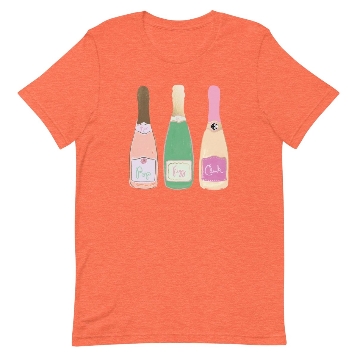 Monogrammed 'Champagne Bottles' Premium T-Shirt - United Monograms