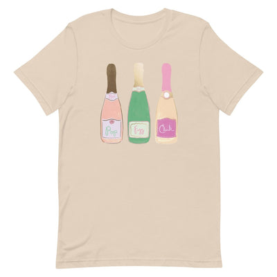 Monogrammed 'Champagne Bottles' Premium T-Shirt - United Monograms