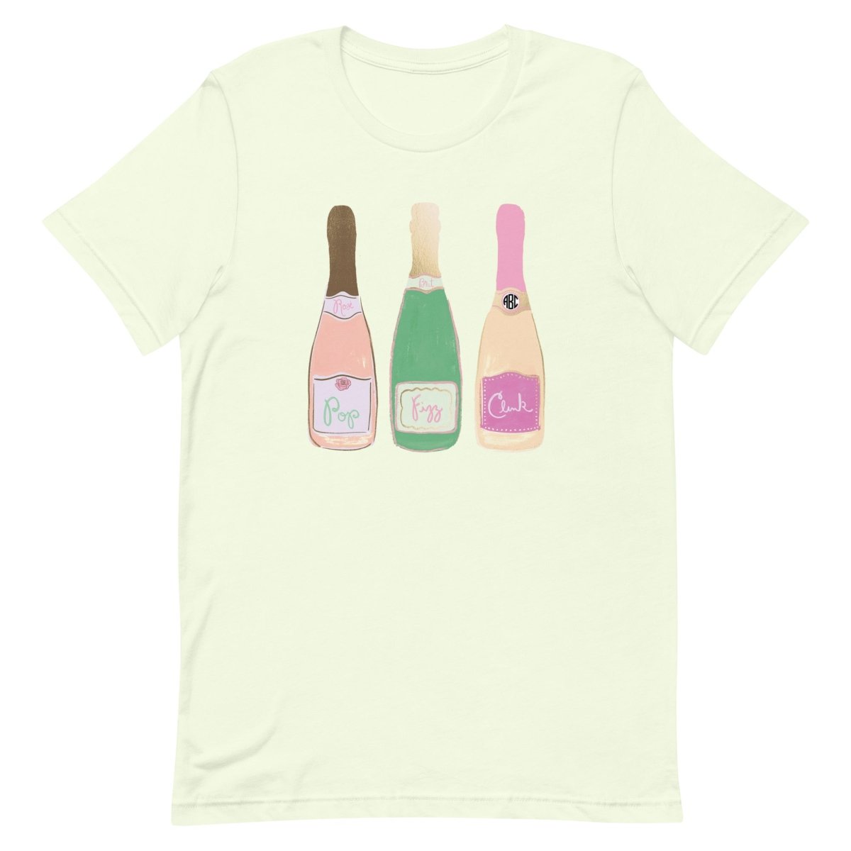 Monogrammed 'Champagne Bottles' Premium T-Shirt - United Monograms