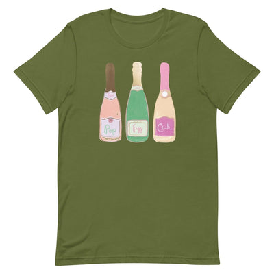 Monogrammed 'Champagne Bottles' Premium T-Shirt - United Monograms