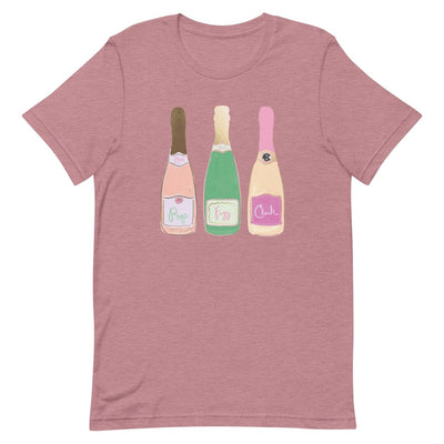 Monogrammed 'Champagne Bottles' Premium T-Shirt - United Monograms