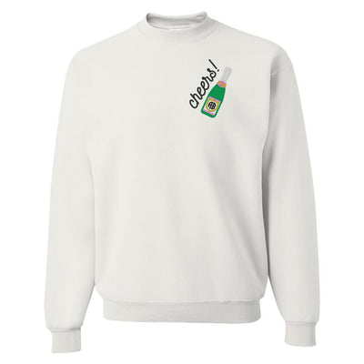 Monogrammed Champagne 'Cheers' Crewneck Sweatshirt - United Monograms