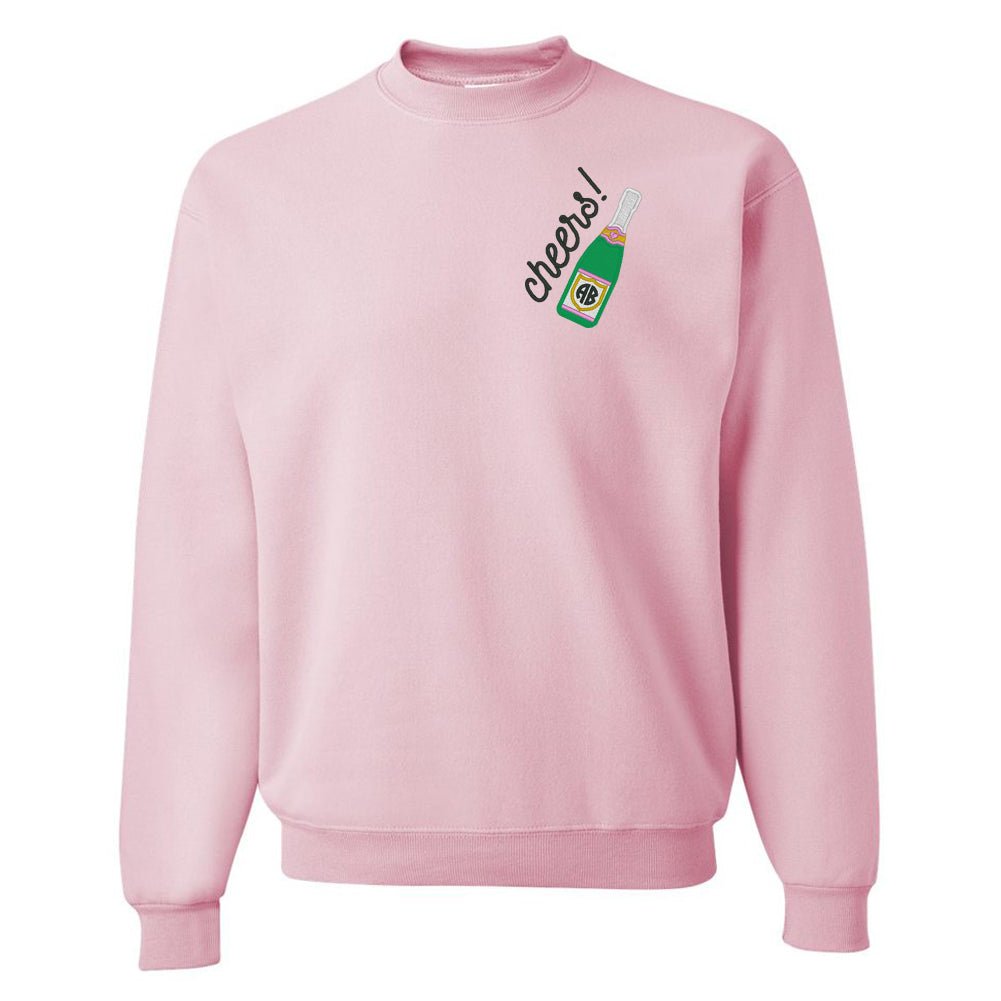 Monogrammed Champagne 'Cheers' Crewneck Sweatshirt - United Monograms