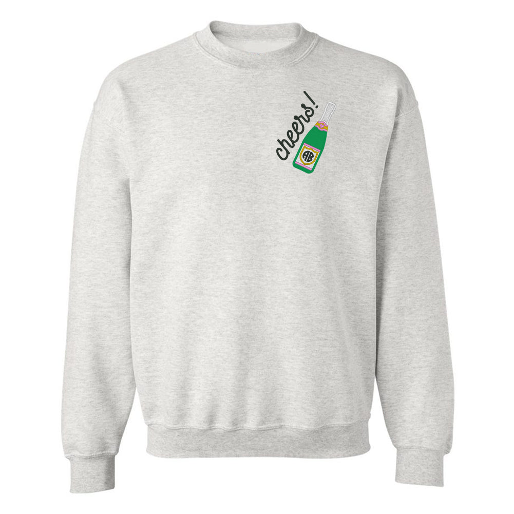 Monogrammed Champagne 'Cheers' Crewneck Sweatshirt - United Monograms