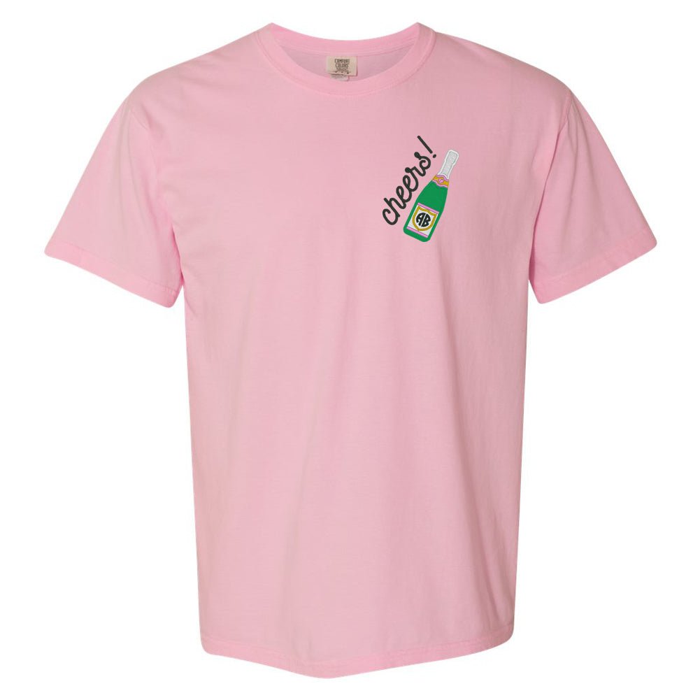 Monogrammed Champagne 'Cheers' T-Shirt - United Monograms