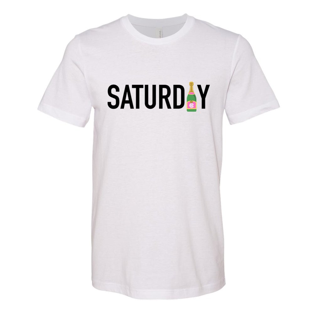 Monogrammed 'Champagne Saturday' Premium T-Shirt - United Monograms