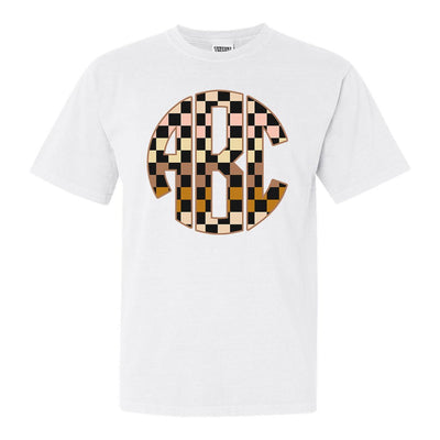 Monogrammed 'Checkerboard' Big Print T-Shirt - United Monograms
