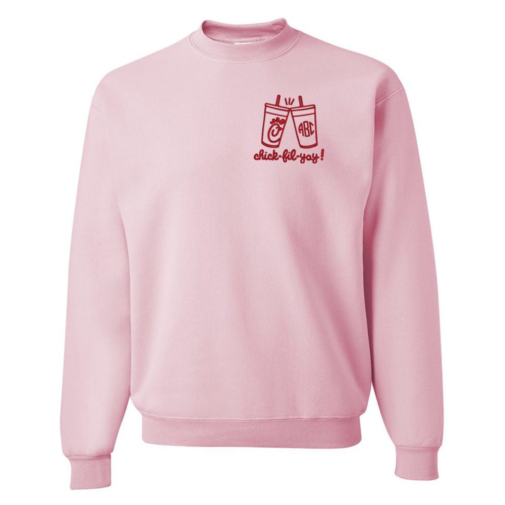 Monogrammed Chick Cheers Crewneck Sweatshirt - United Monograms