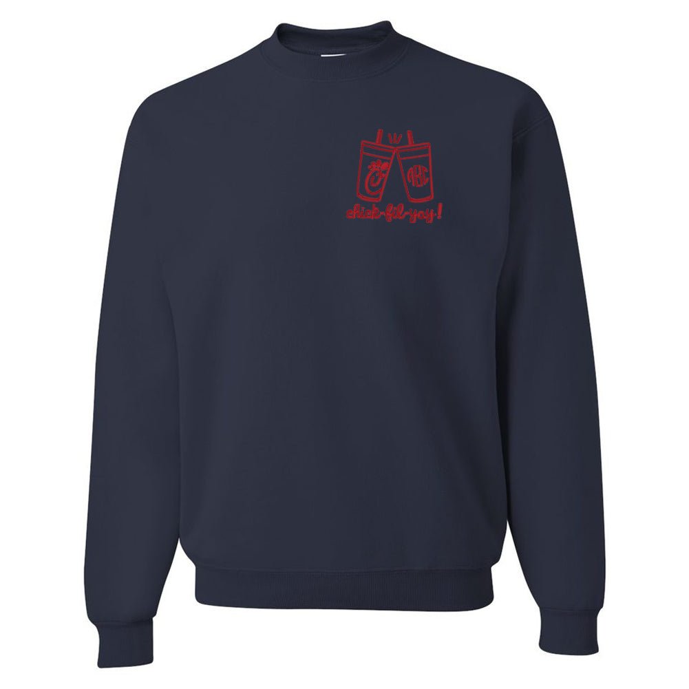 Monogrammed Chick Cheers Crewneck Sweatshirt - United Monograms