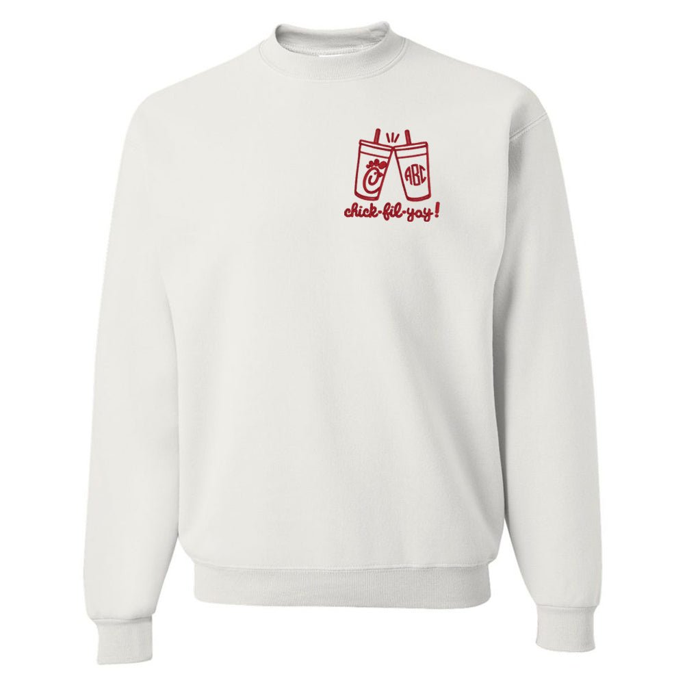 Monogrammed Chick Cheers Crewneck Sweatshirt - United Monograms