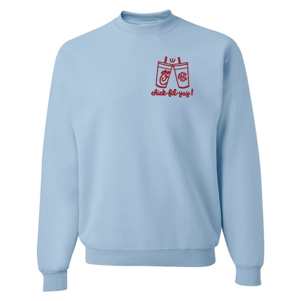 Monogrammed Chick Cheers Crewneck Sweatshirt - United Monograms