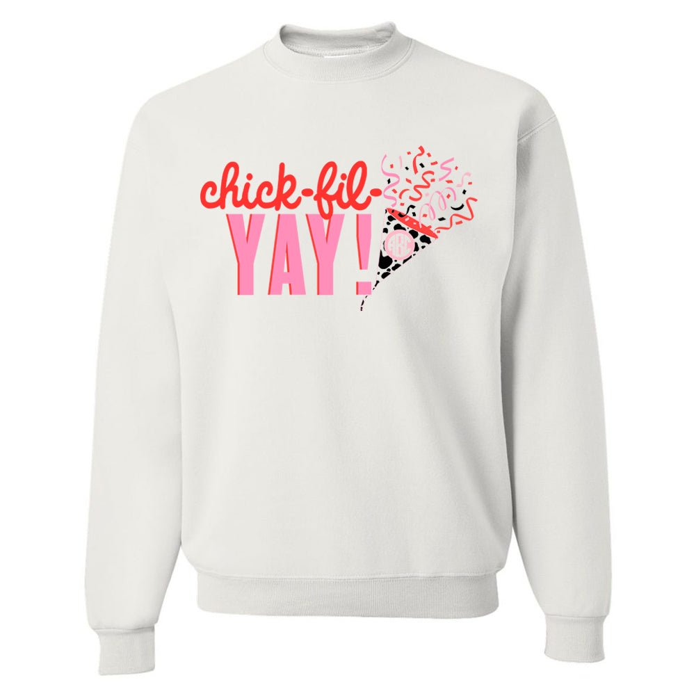 Monogrammed 'Chick-fil-YAY' Crewneck Sweatshirt - United Monograms