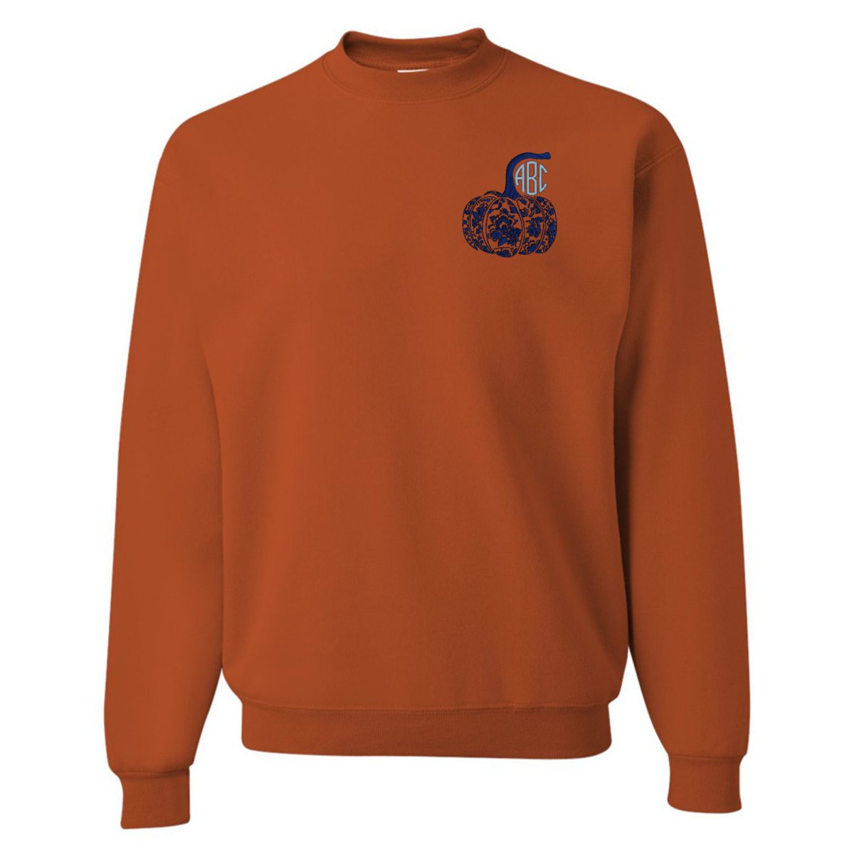 Monogrammed 'Chinoiserie Pumpkin' Crewneck Sweatshirt - United Monograms