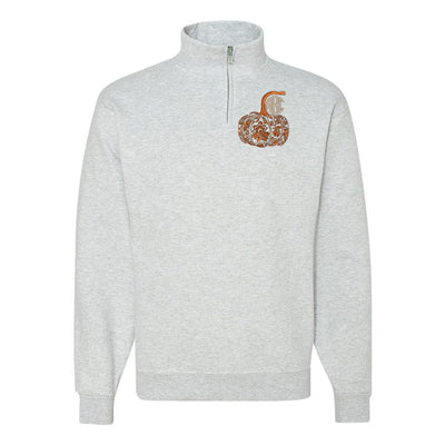 Monogrammed 'Chinoiserie Pumpkin' Quarter Zip Sweatshirt - United Monograms