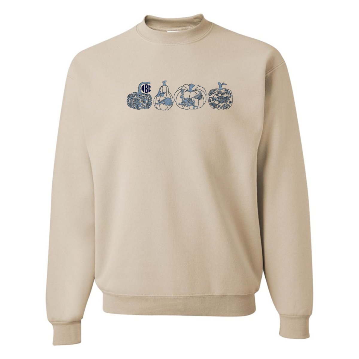 Monogrammed 'Chinoiserie Pumpkin Set' Embroidered Sweatshirt - United Monograms