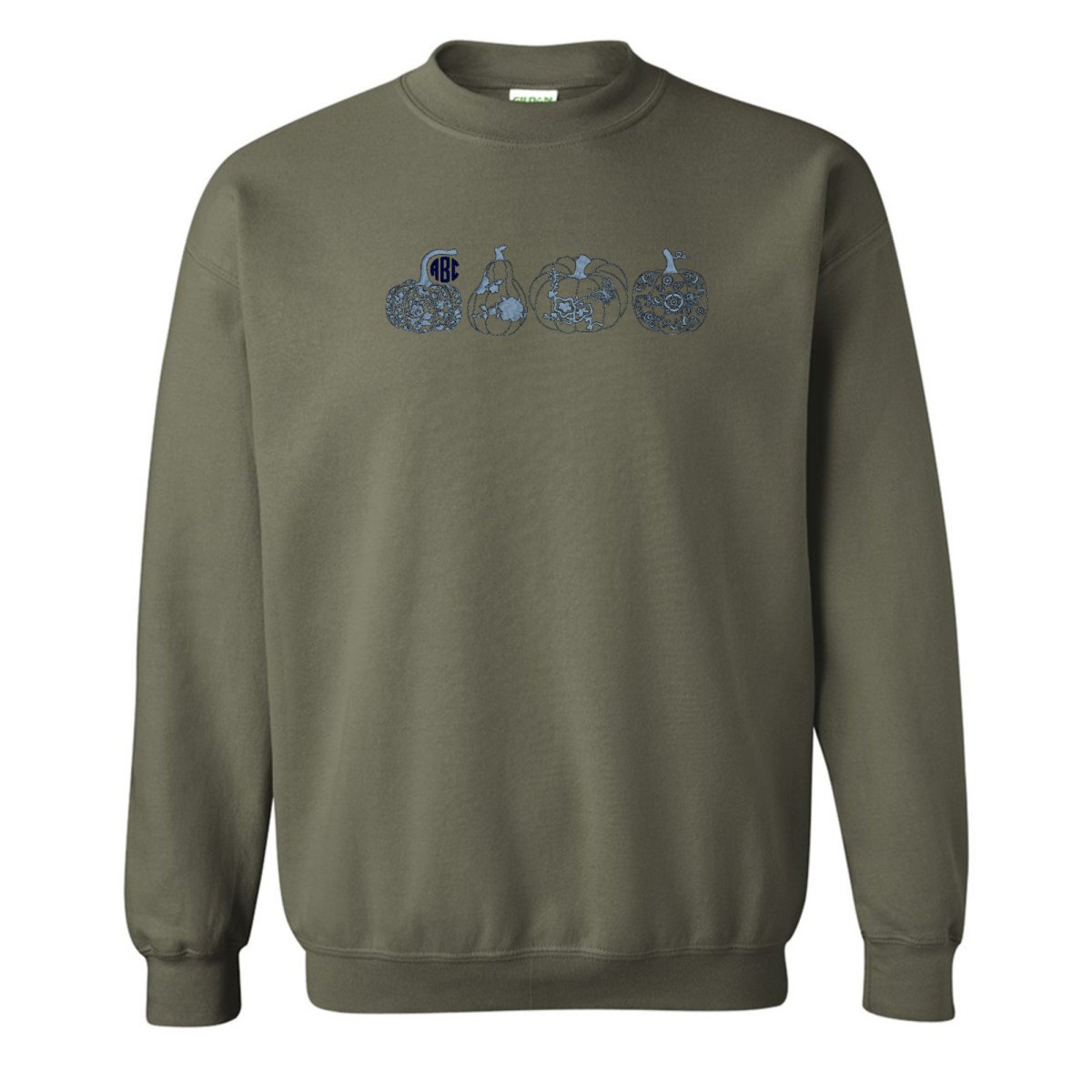 Monogrammed 'Chinoiserie Pumpkin Set' Embroidered Sweatshirt - United Monograms