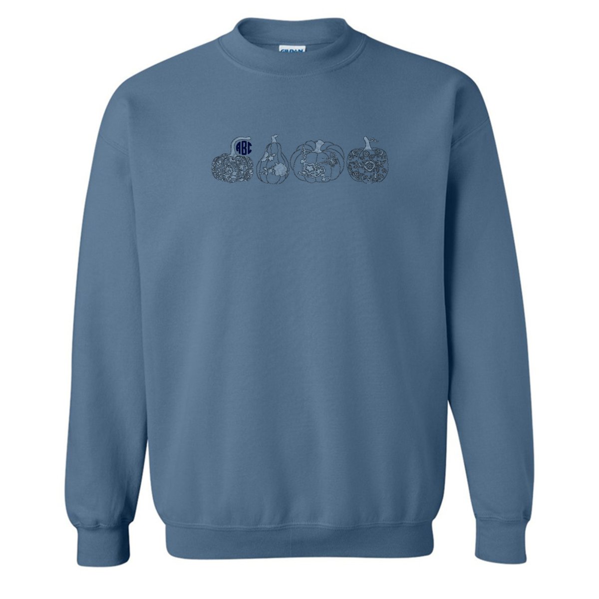 Monogrammed 'Chinoiserie Pumpkin Set' Embroidered Sweatshirt - United Monograms