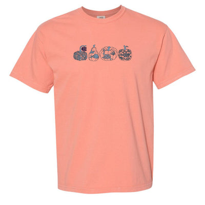 Monogrammed 'Chinoiserie Pumpkin Set' Embroidered T-Shirt - United Monograms