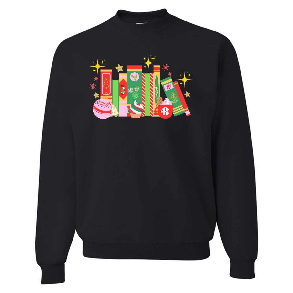Monogrammed 'Christmas Book Lover' Crewneck Sweatshirt - United Monograms