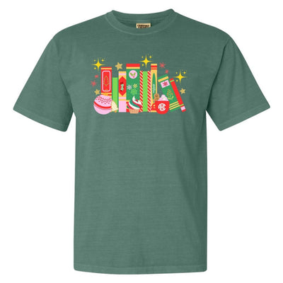 Monogrammed 'Christmas Book Lover' T - Shirt - United Monograms
