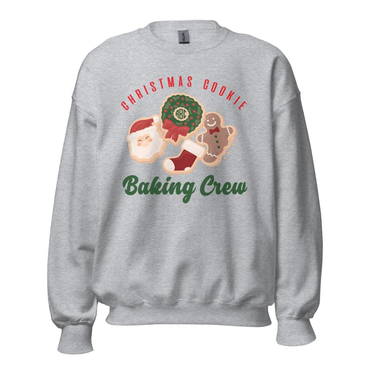 Monogrammed 'Christmas Cookie Baking Crew' Crewneck Sweatshirt - United Monograms