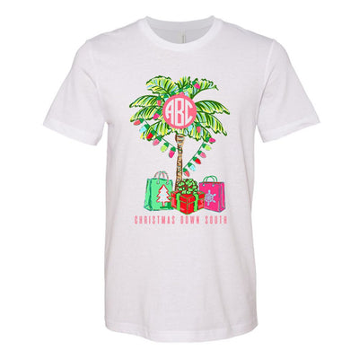 Monogrammed 'Christmas Down South' Premium T-Shirt - United Monograms