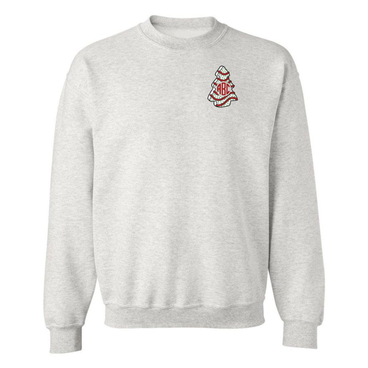 Monogrammed 'Christmas Tree Zebra Cake' Crewneck Sweatshirt - United Monograms