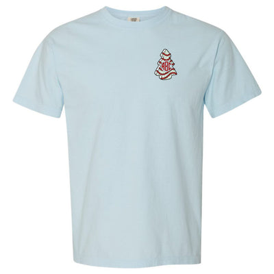 Monogrammed 'Christmas Tree Zebra Cake' T - Shirt - United Monograms