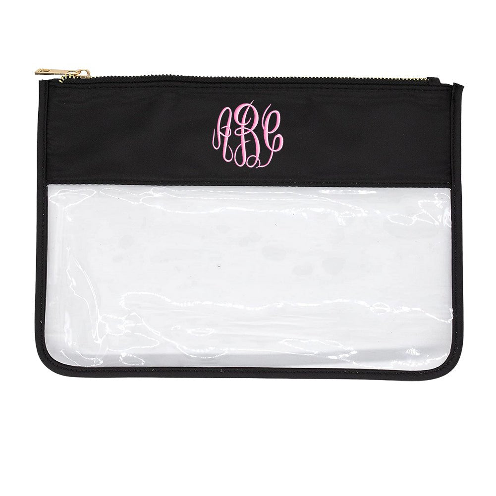 Monogrammed Clear Pouch