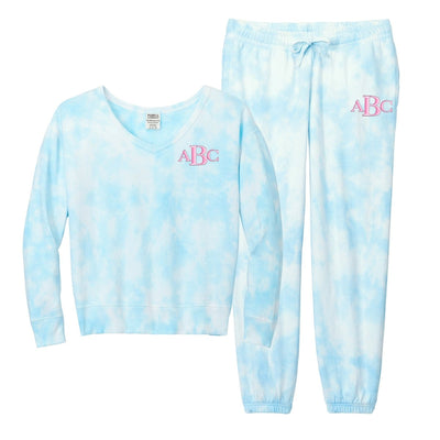 Monogrammed Cloud Tie-Dye Set - United Monograms