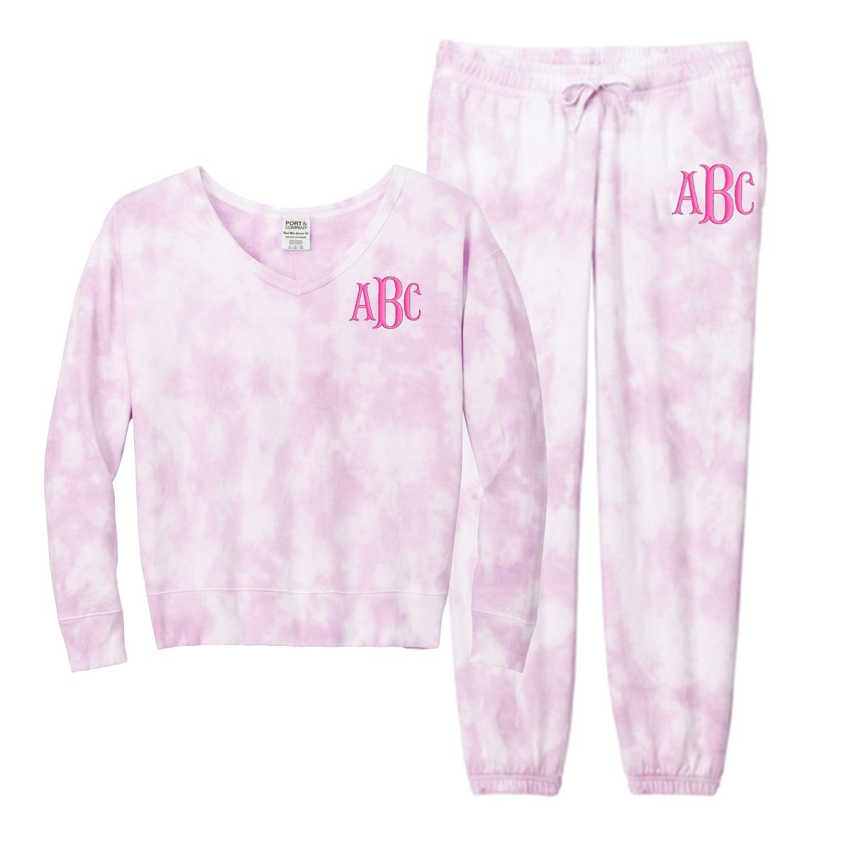 Monogrammed Cloud Tie-Dye Set - United Monograms