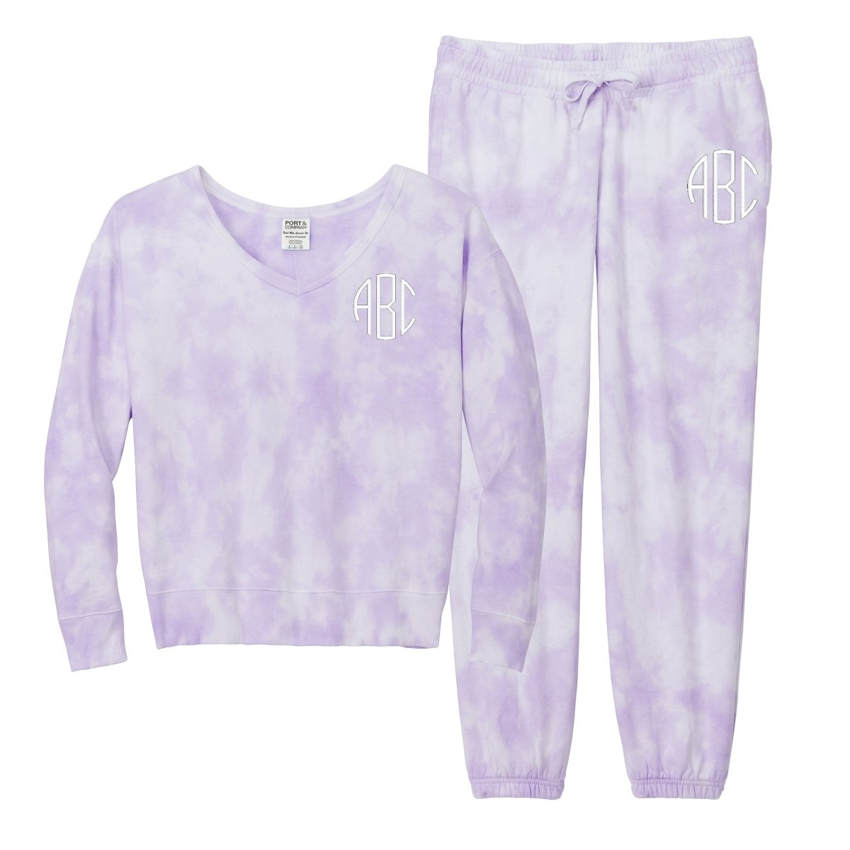 Monogrammed Cloud Tie-Dye Set - United Monograms