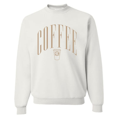 Monogrammed 'Coffee' Crewneck Sweatshirt - United Monograms