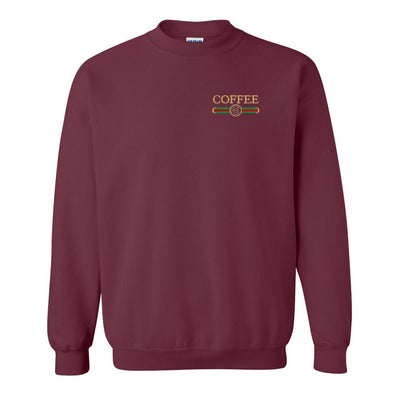 Monogrammed Coffee Designer Dupe Crewneck Sweatshirt - United Monograms