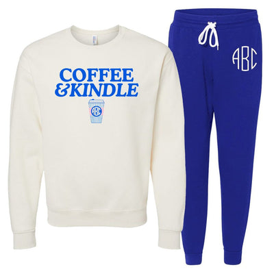 Monogrammed 'Coffee & Kindle' Joggers Set - United Monograms