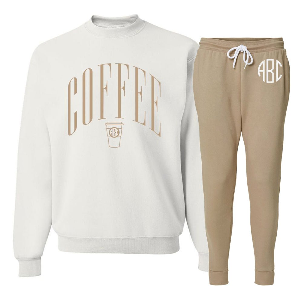 Monogrammed 'Coffee' Lounge Set Package - United Monograms