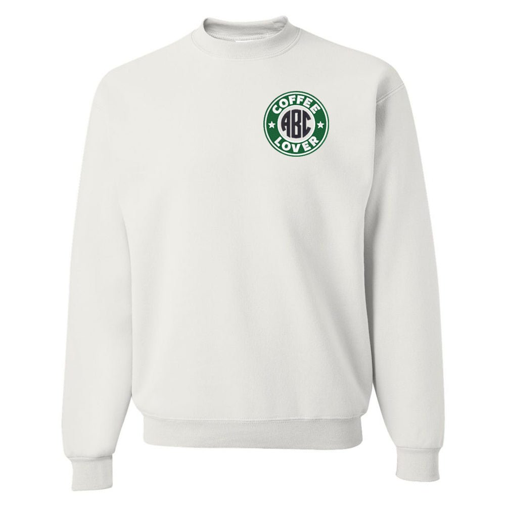 Monogrammed Coffee Lover Crewneck Sweatshirt - United Monograms