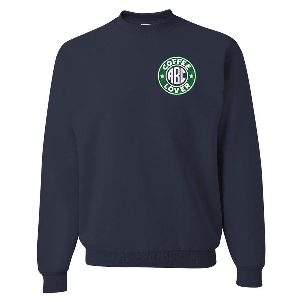 Monogrammed Coffee Lover Crewneck Sweatshirt - United Monograms