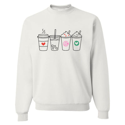 Monogrammed 'Coffee Lover' Crewneck Sweatshirt - United Monograms