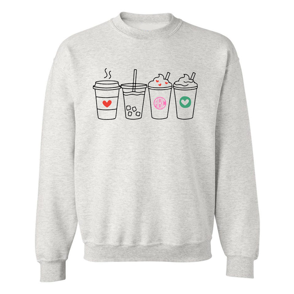 Monogrammed 'Coffee Lover' Crewneck Sweatshirt - United Monograms