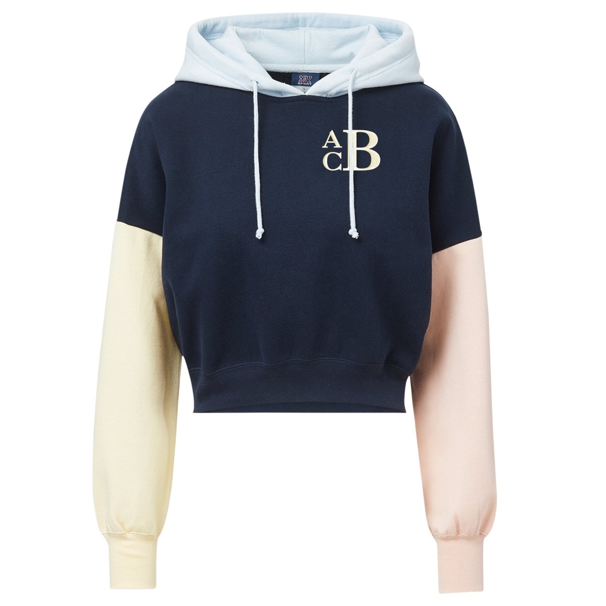 Monogrammed Colorblock Hoodie - United Monograms