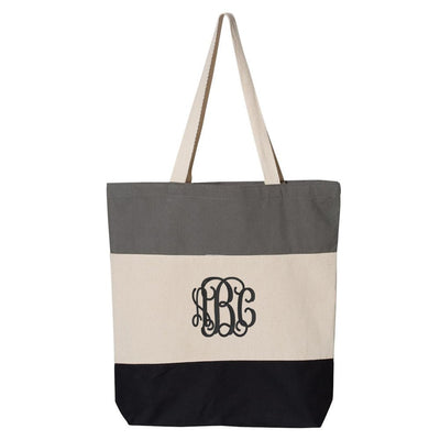 Monogrammed Colorblock Tote - United Monograms