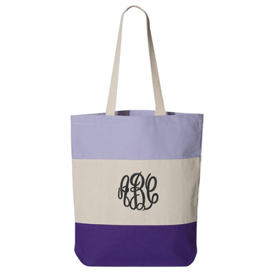 Monogrammed Colorblock Tote - United Monograms