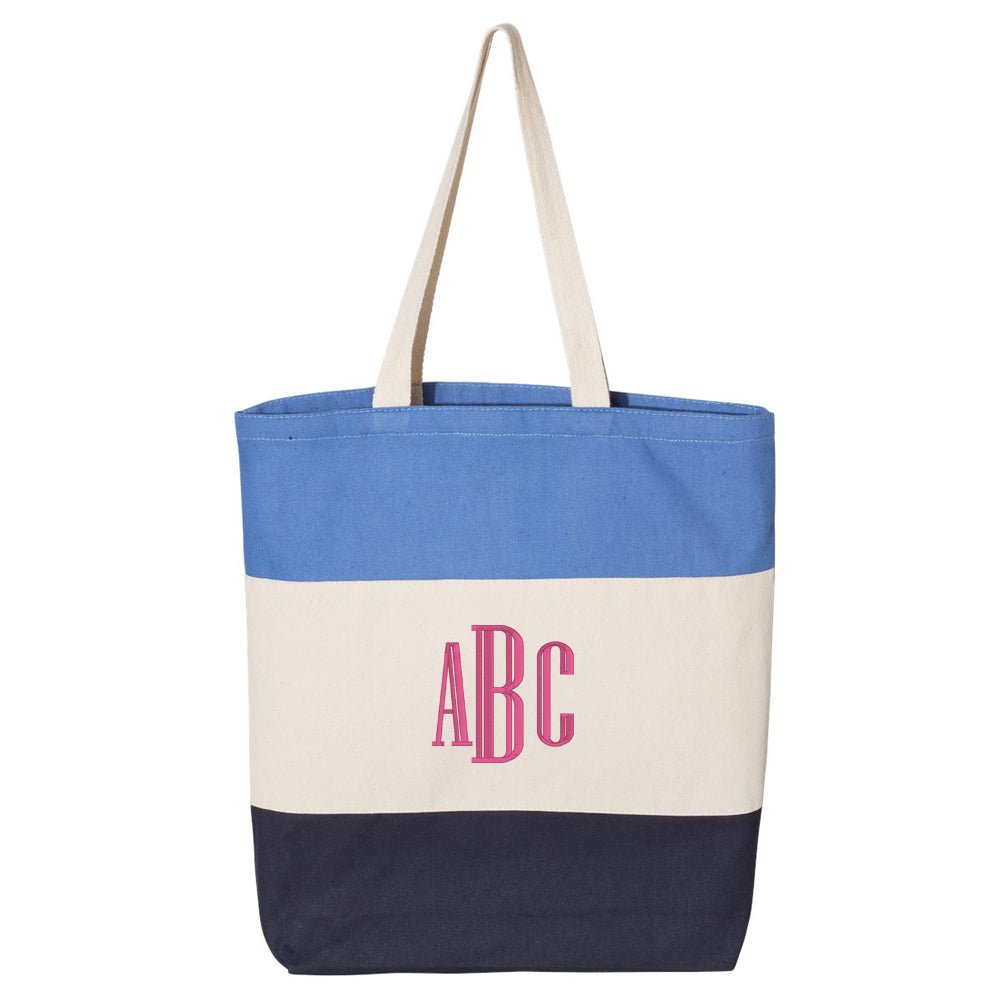 Monogrammed Colorblock Tote - United Monograms